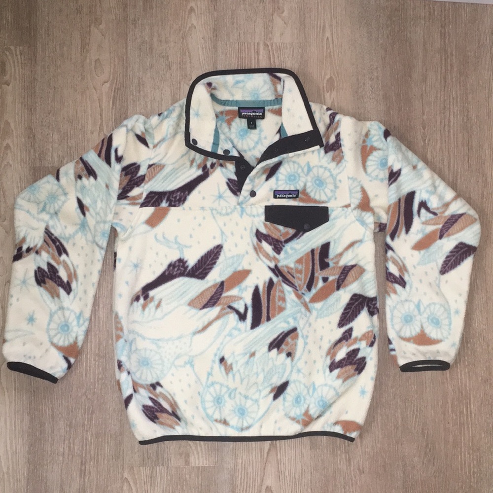 Patagonia Synchilla Snap-T Fleece Owl Print